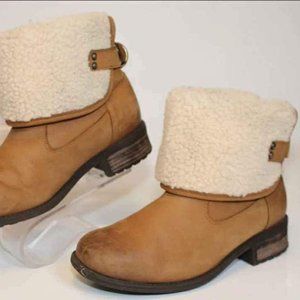 UGG Australia Uggs Womens Aldon Chestnut Booties Winter Boots Size 7